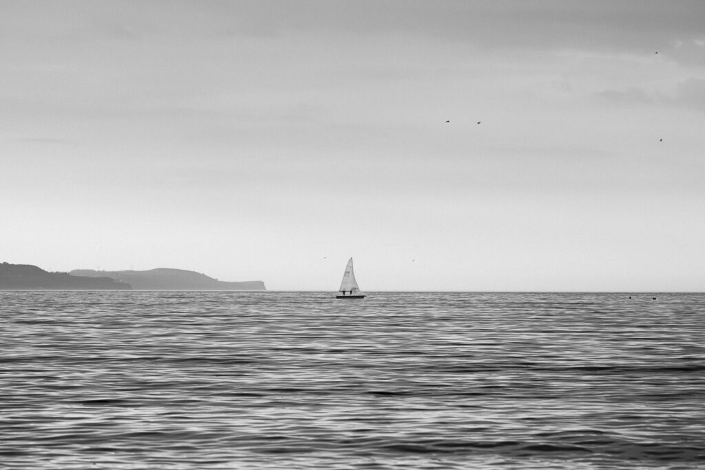 Solitary Sail At Ballyholme - Photography By Dario Lemos For The Shot NI